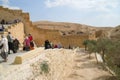 Tourists visiting Saint Sabba Monastery near Jerusalem, Israel